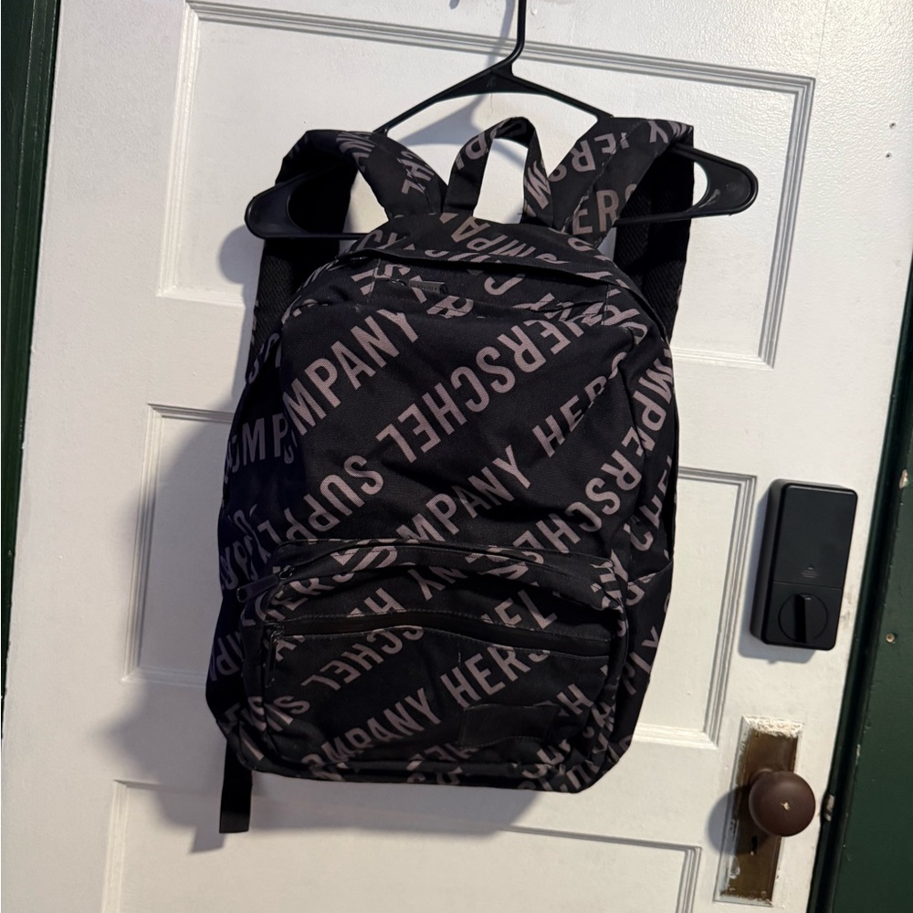 Herschel Backpack with grey All-Over Logo Print
